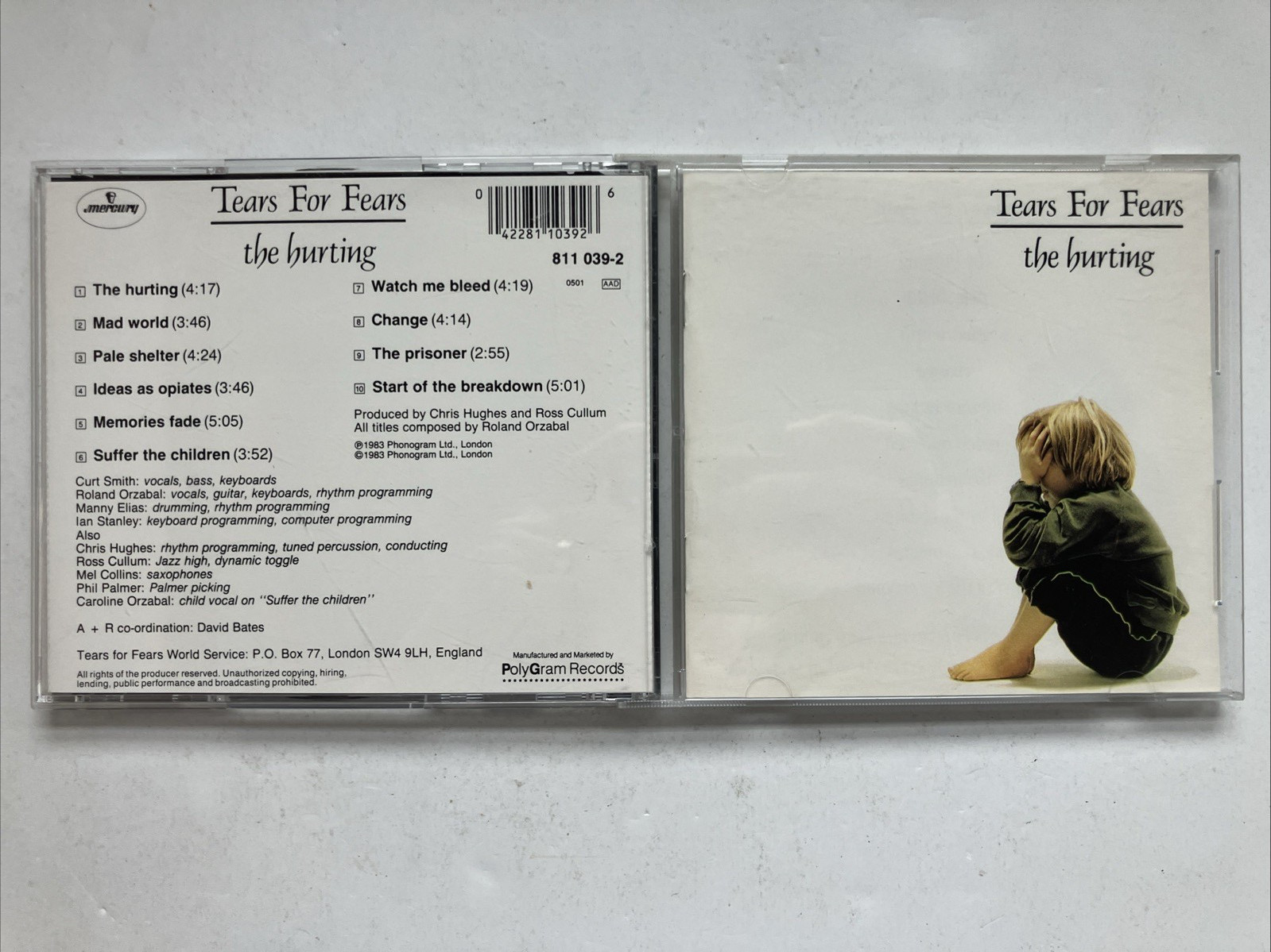 Hurting by Tears for Fears (CD, May-1987, Island/Mercury) Great Condition