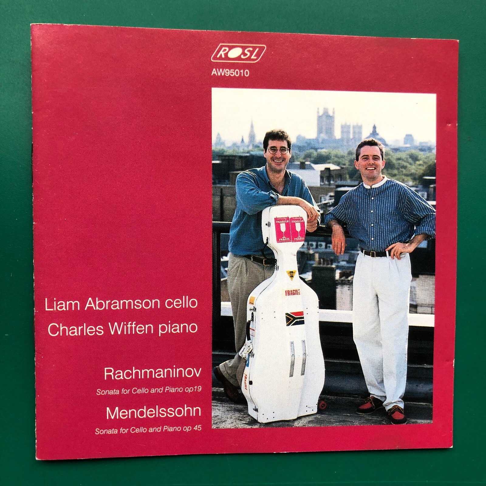 Liam Abramson | Charles Wiffen RACHMANINOV MENDELSSOHN SONATAs CD Maida Vale BBC