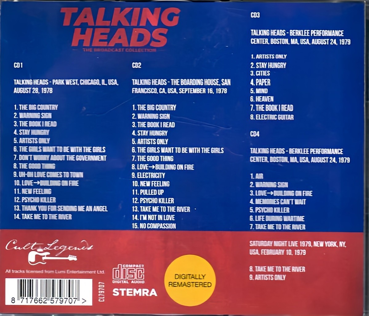 Talking Heads – The Broadcast Collection 4 CD Set - NEW