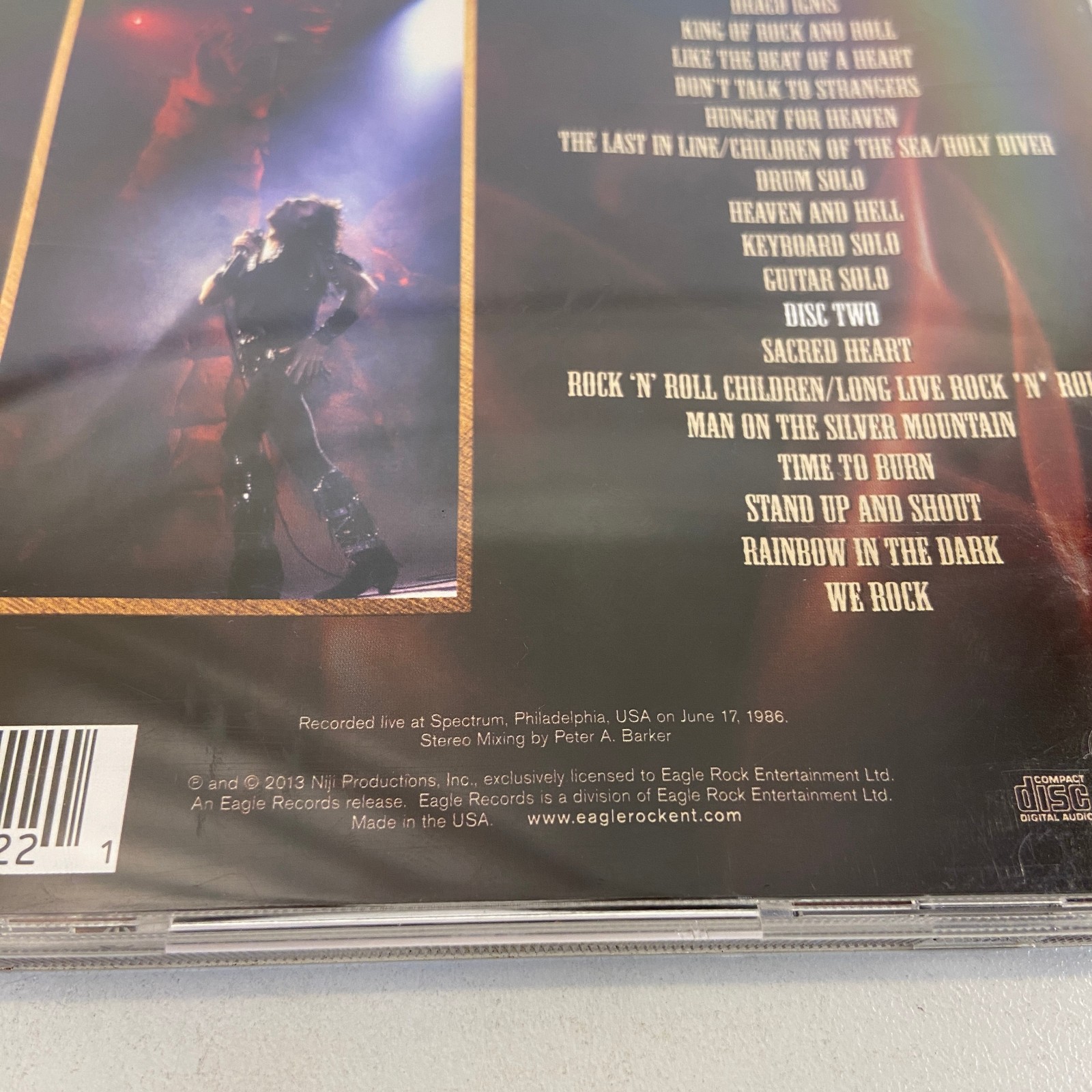 Dio Finding the Sacred Heart Live in Philly 1986 CD Eagle Records Rock n Roll