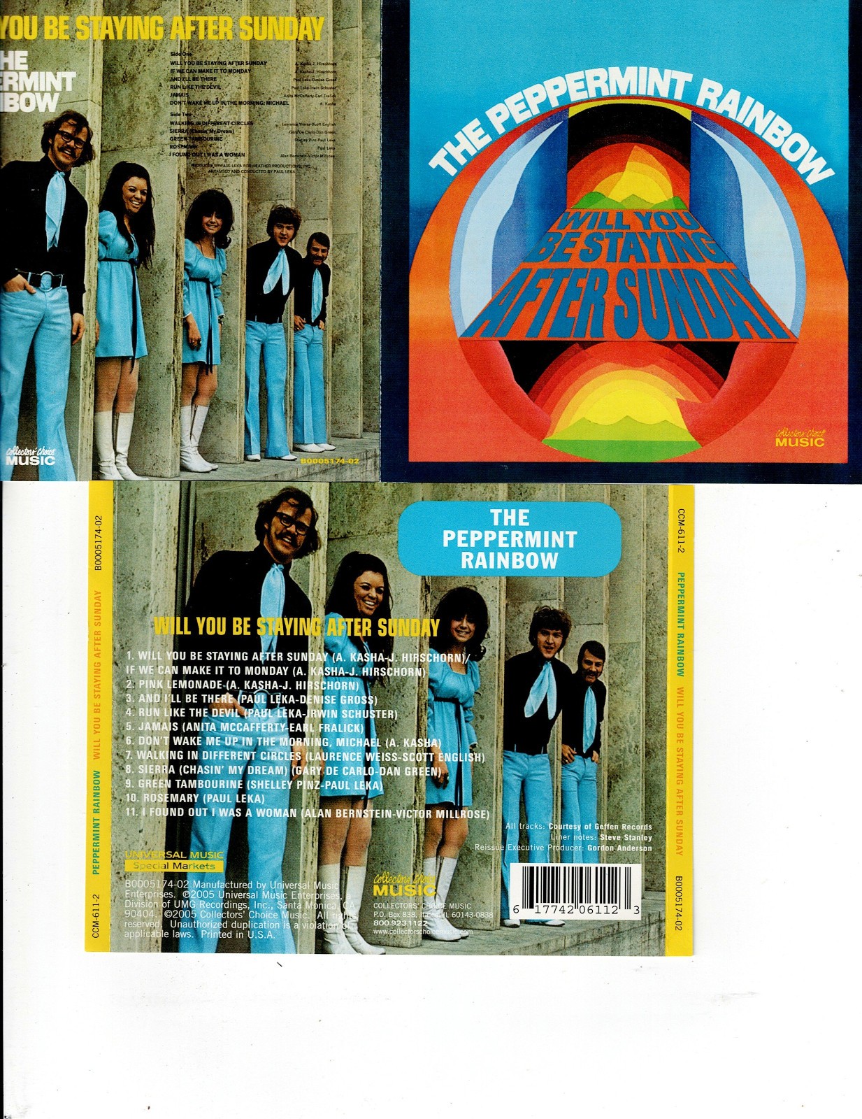 PEPPERMINT RAINBOW - WILL YOU BE STAING AFTER SUNDAY (CD 2005) *11 TRACKS*