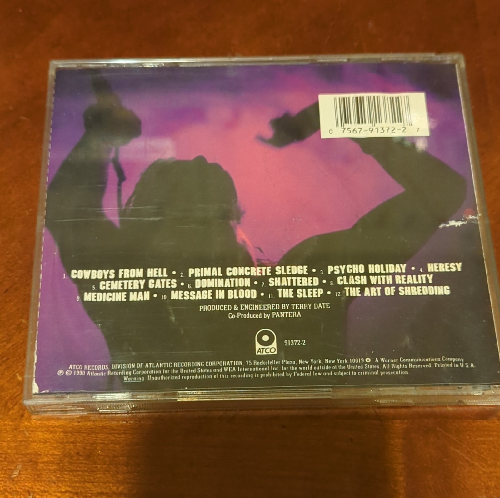 Pantera: Cowboys from Hell CD 1990 ATCO 91372-2