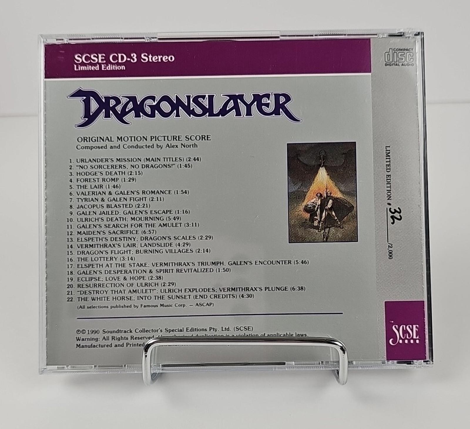 Dragonslayer Original Motion Picture Score CD Limited Edition Long Box 1990