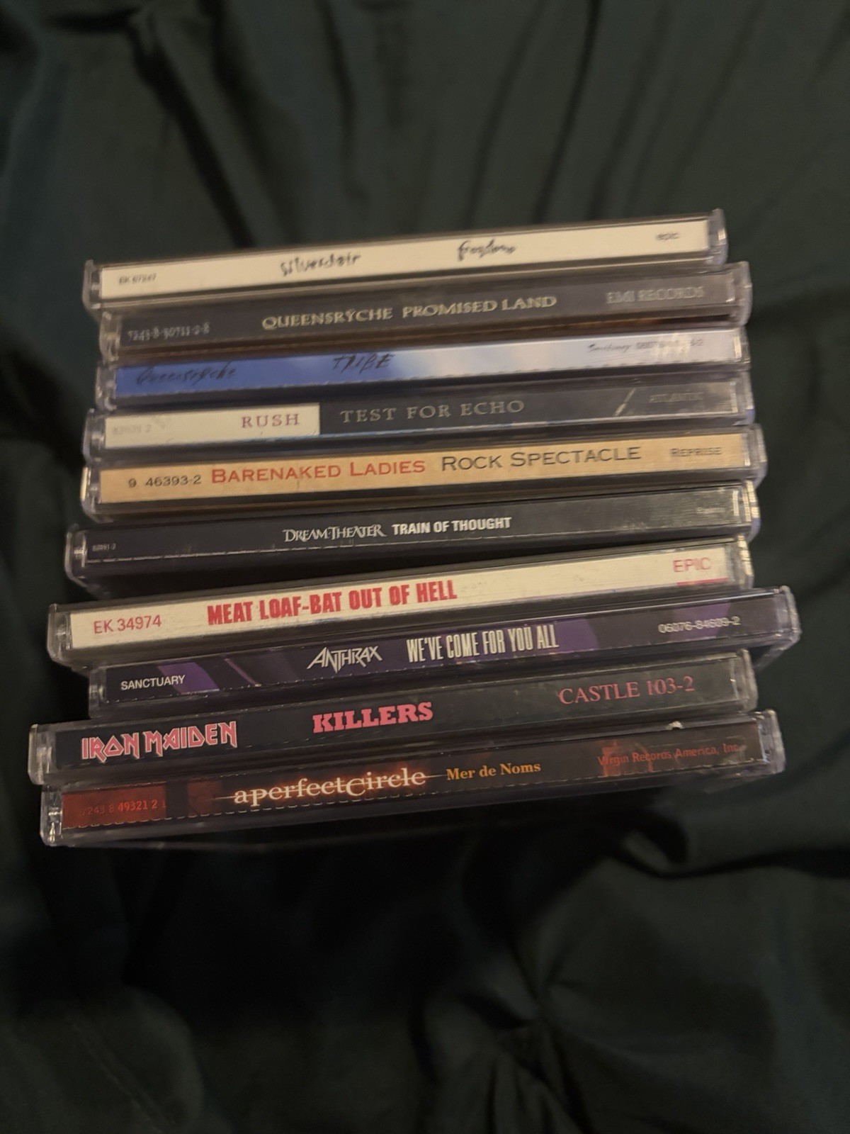 Rock & Metal CD Lot Iron Maiden Dream Theater Anthrax Rush Silverchair 10 CDs