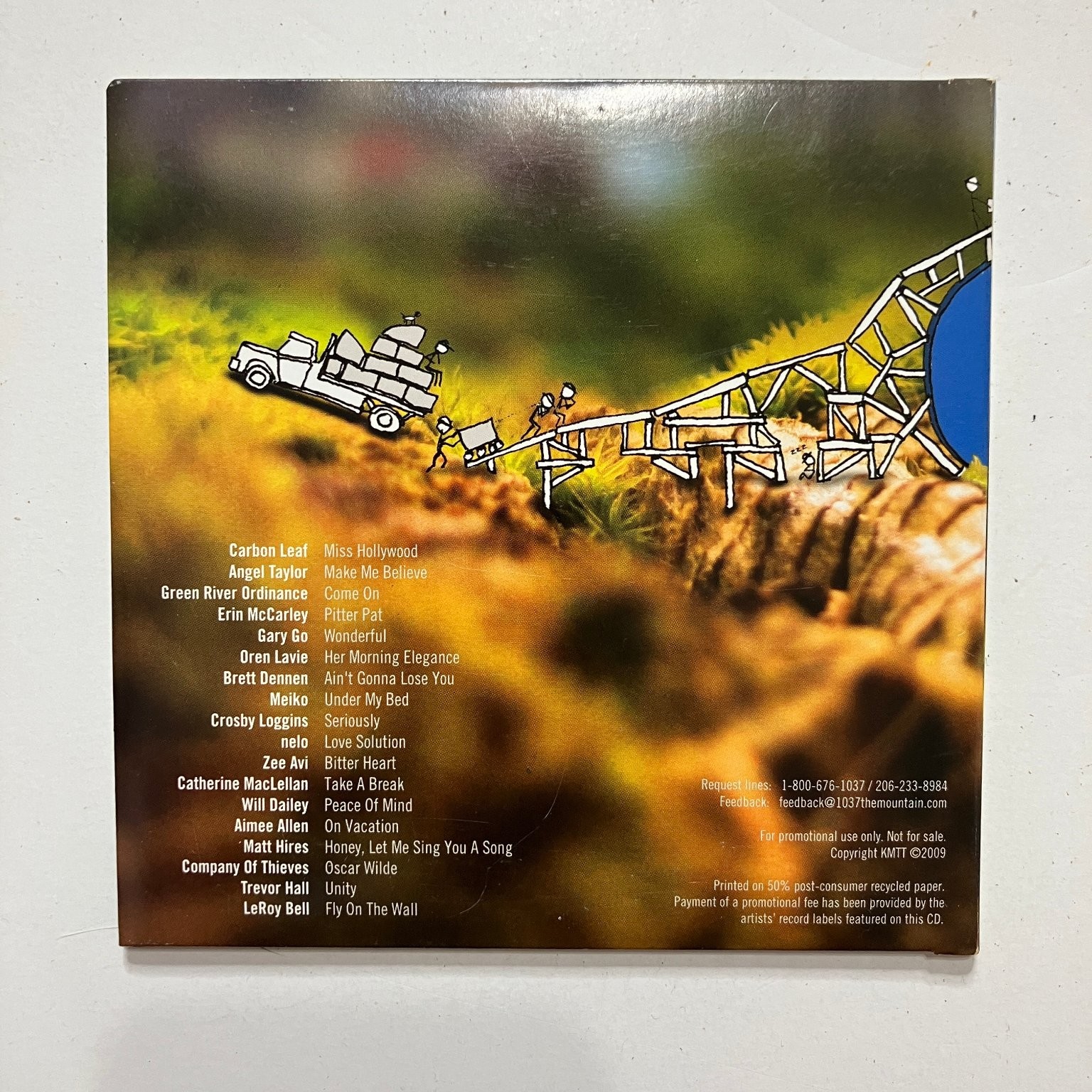The Mountain 103.7 FM New Music Sampler CD 2009 Promo Compilation Indie Rock Pop