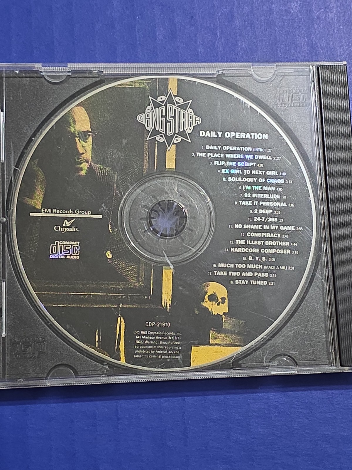 Gang Starr Daily Operation CD Album 1992 Chrysalis Records In Jewel Case (C6)