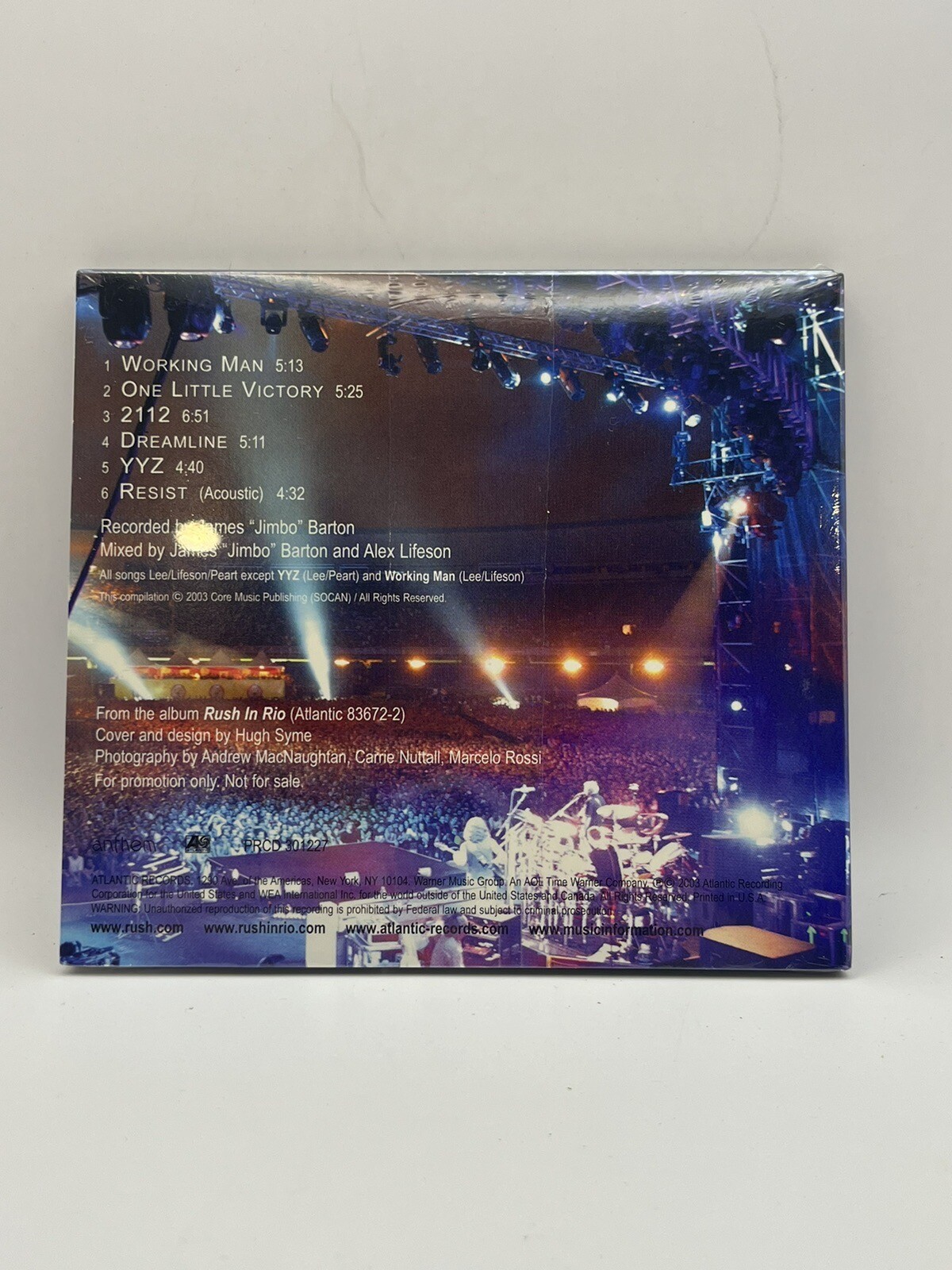 XX RUSH IN RIO PROMO SAMPLER CD 6 Tracks SEALED New