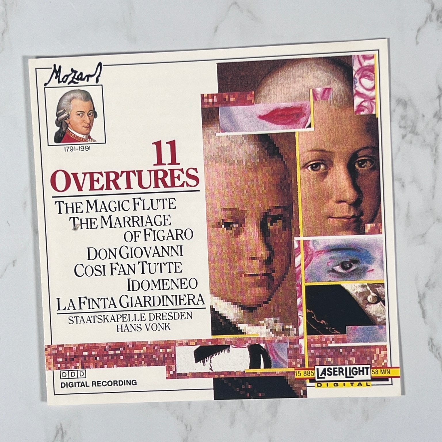Mozart – 11 Overtures CD 1990 Classical Opera LASERLIGHT DIGITAL