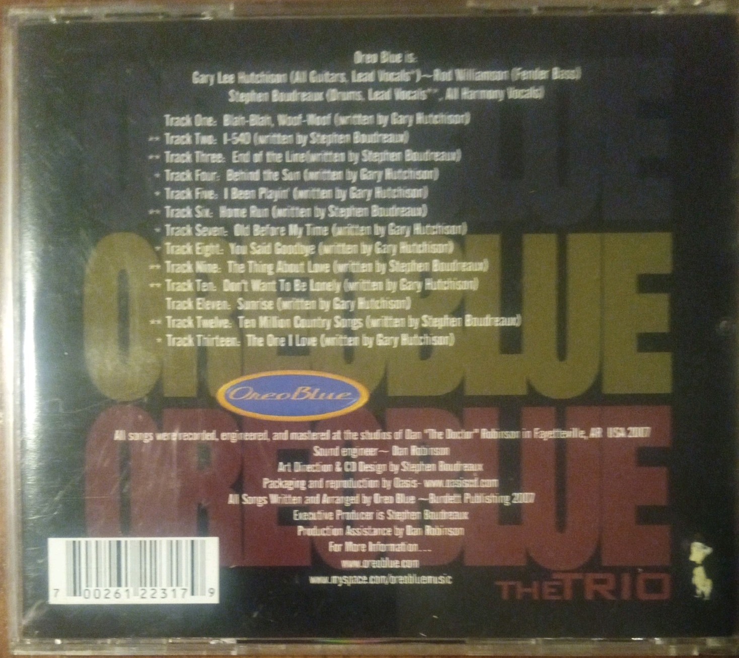 Oreo Blue: 1 Cd The Trio + 1 DVDR 30th Anniversary Lot Excellent Blues See Info