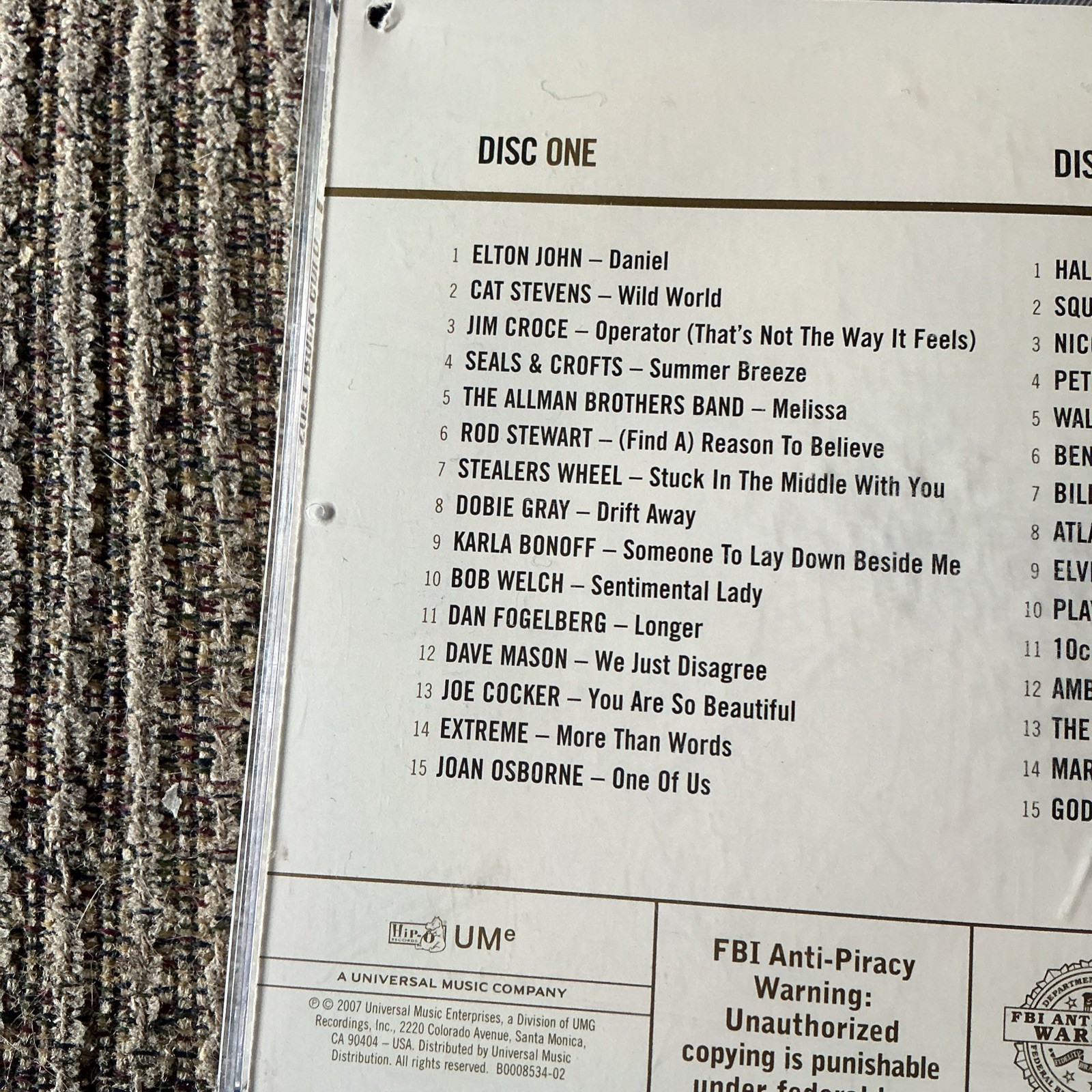 SOFT ROCK: GOLD 2-CD SET OOP HIP-O PRINT 30TRX VARIOUS ARTISTS YACHT ROCK HITS