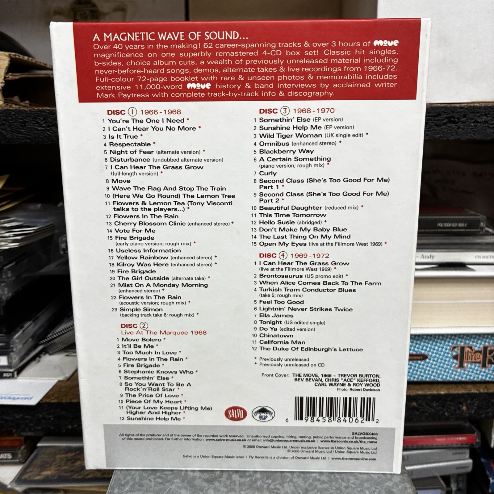 The MOVE - Anthology 1966-1972 (2008) 4 CD BOX SET - EXCELLENT CONDITION COMPIL