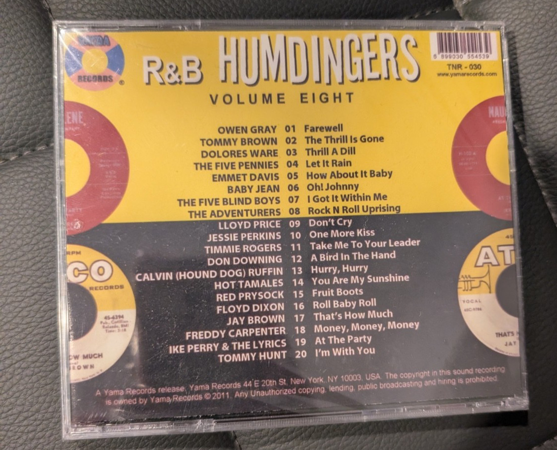 VARIOUS - R&B HUMDINGERS VOL 8 CD BRAND NEW!!