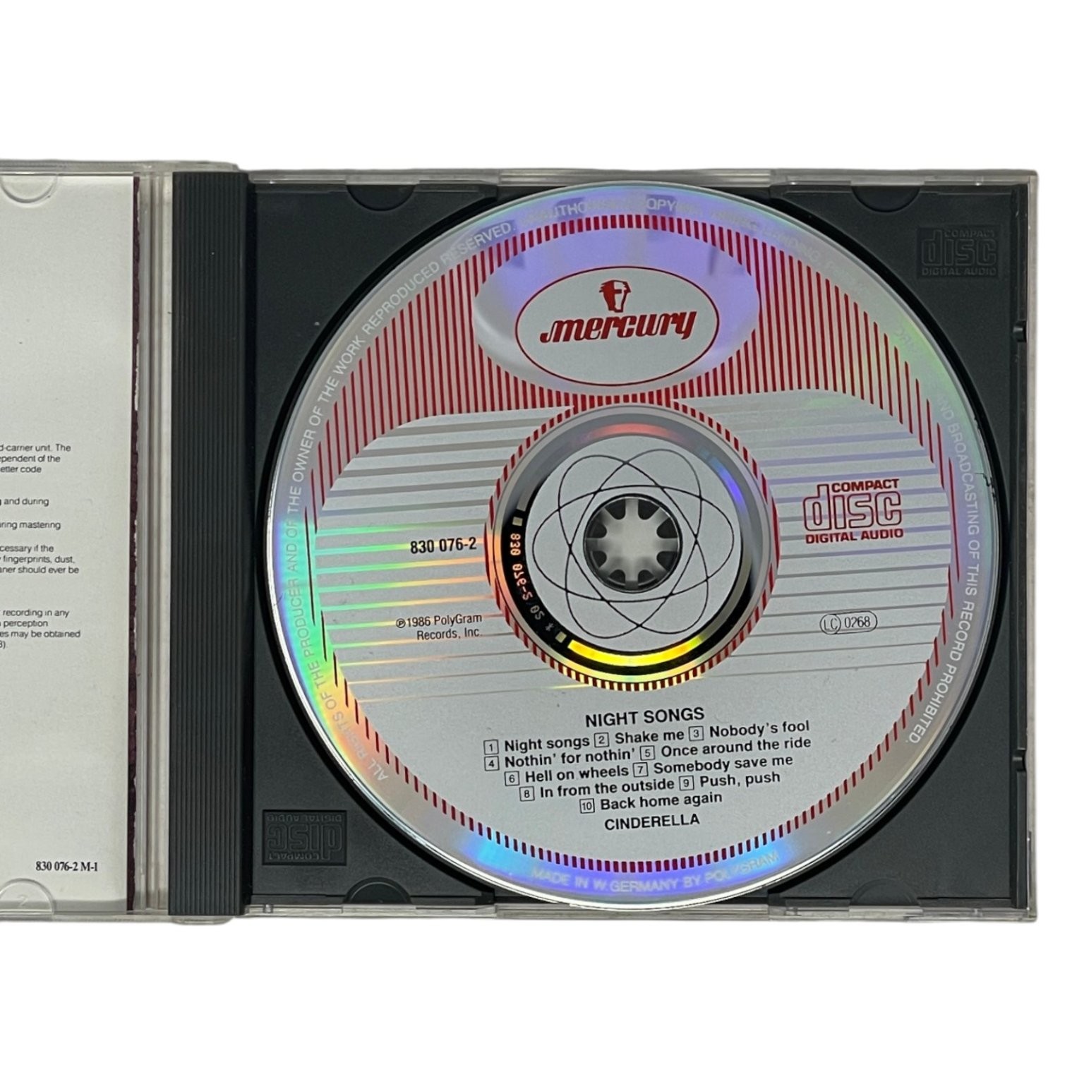 Cinderella – Night Songs CD 1986 Hard Rock Glam Metal Mercury