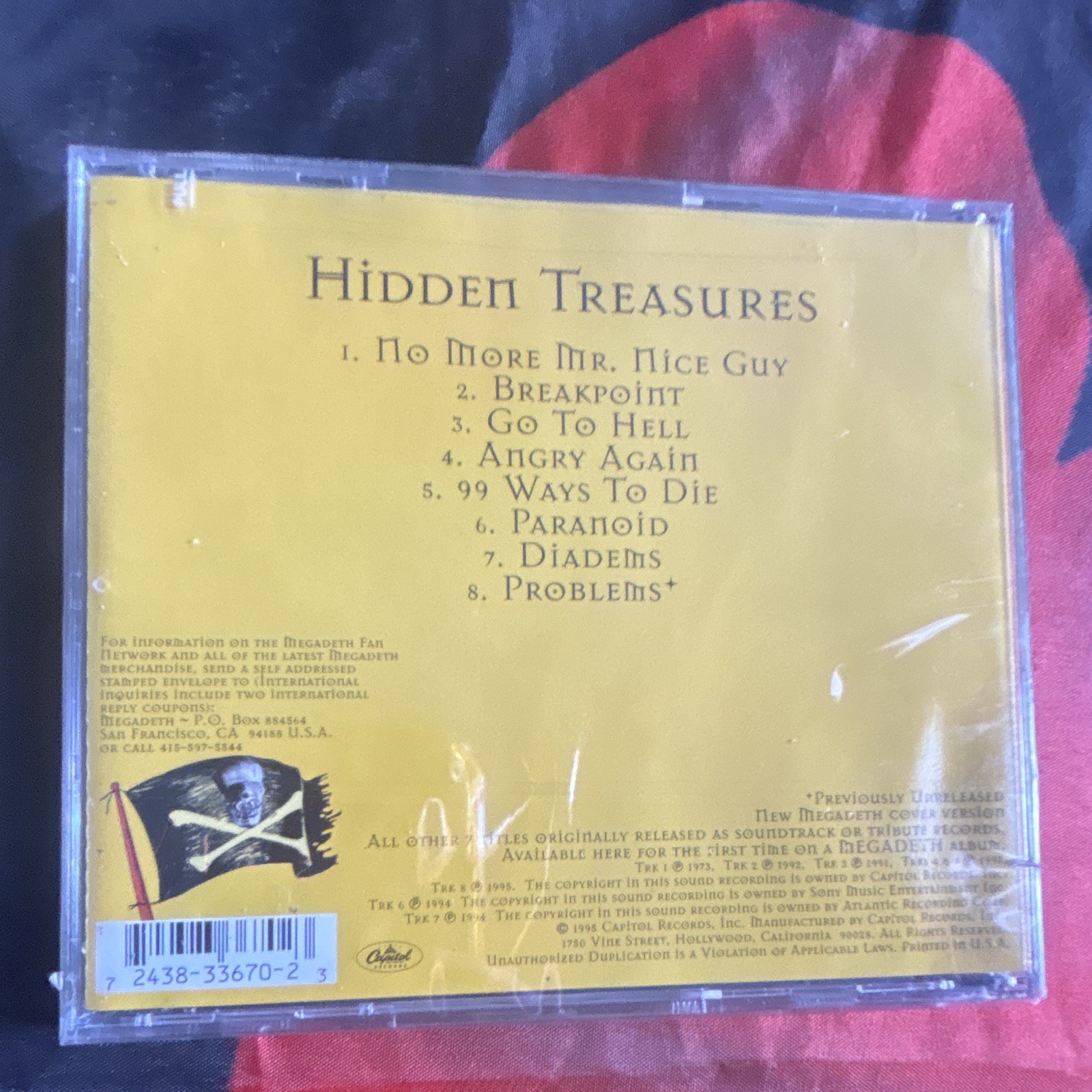 Megadeth Hidden Treasures EP Limited Edition CD 1995 CDP-33670 SEALED Hype
