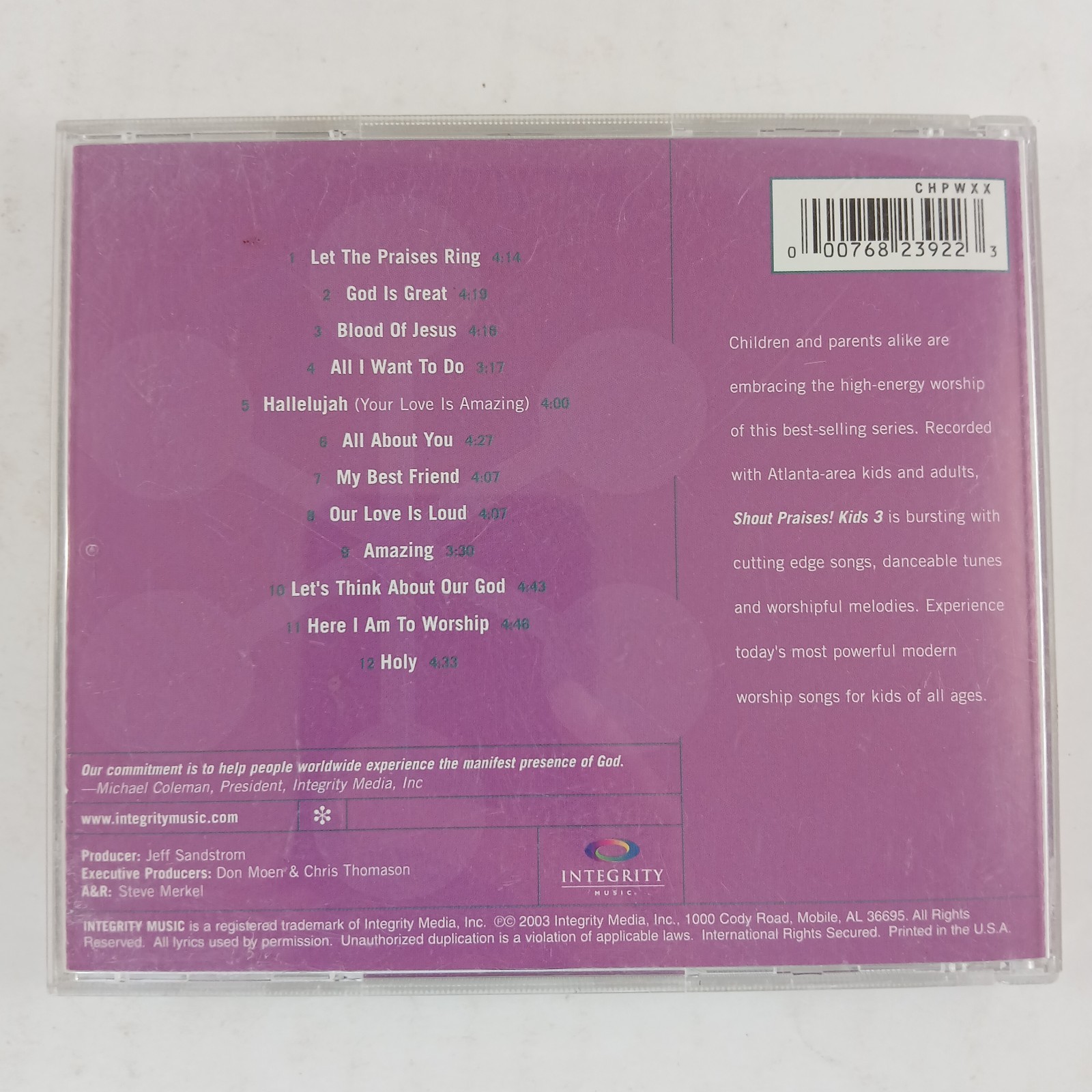 Vtg Shout Praises Kids 5 CD Lot With 3 Split Track CDs Worship Church Singing