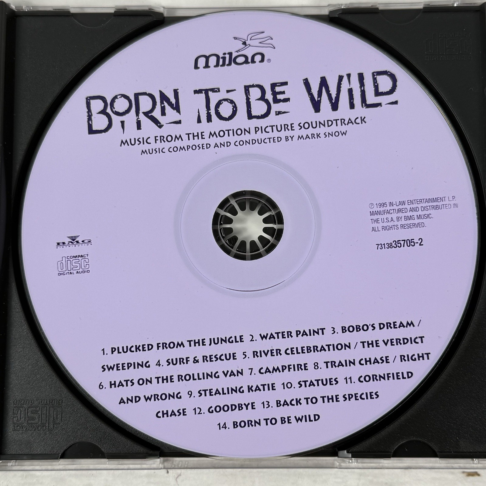 Born To Be Wild CD Soundtrack 1995 Mark Snow Milan–14 Tracks