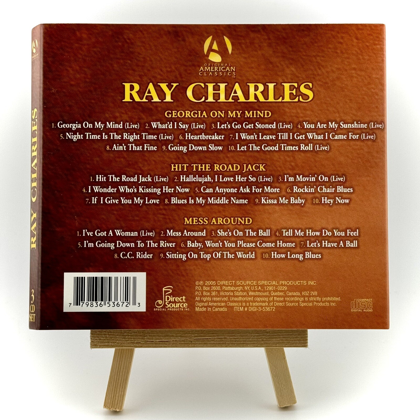 Ray Charles Original American Classics Music 3 CD Box Set