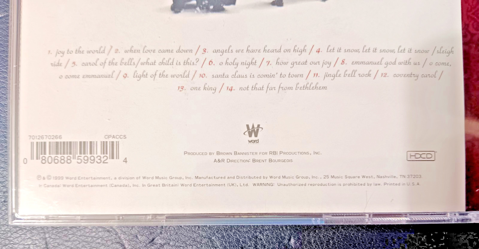 Vintage 1999 A Christmas Story Point Of Grace CD Like New First Edition