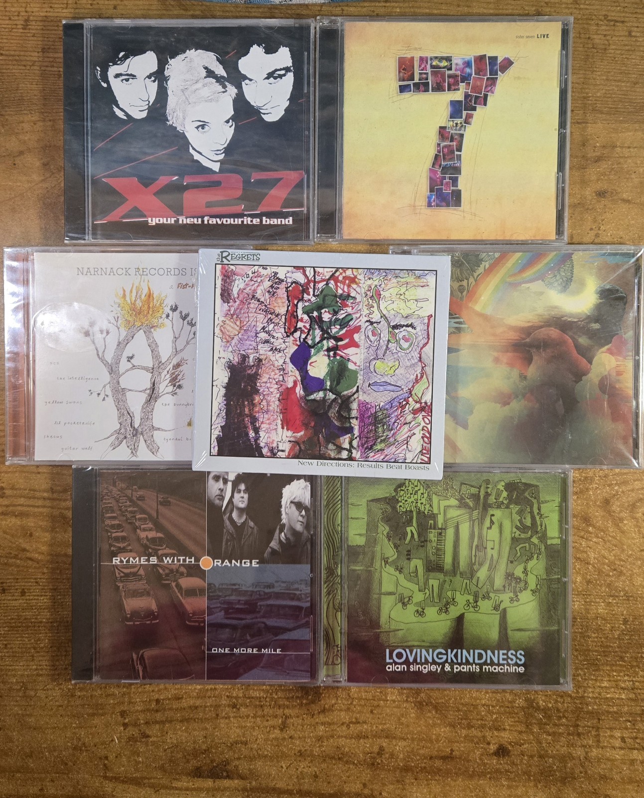 Early 2000's Lot of 7 Music CDs, Alternative/Indie/Grunge & Rock Genres, New