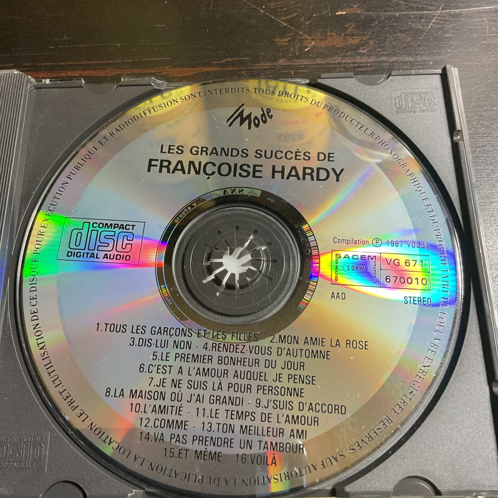 FRANCOISE HARDY . The great successes of . Les grands succès de CD import FRANCE