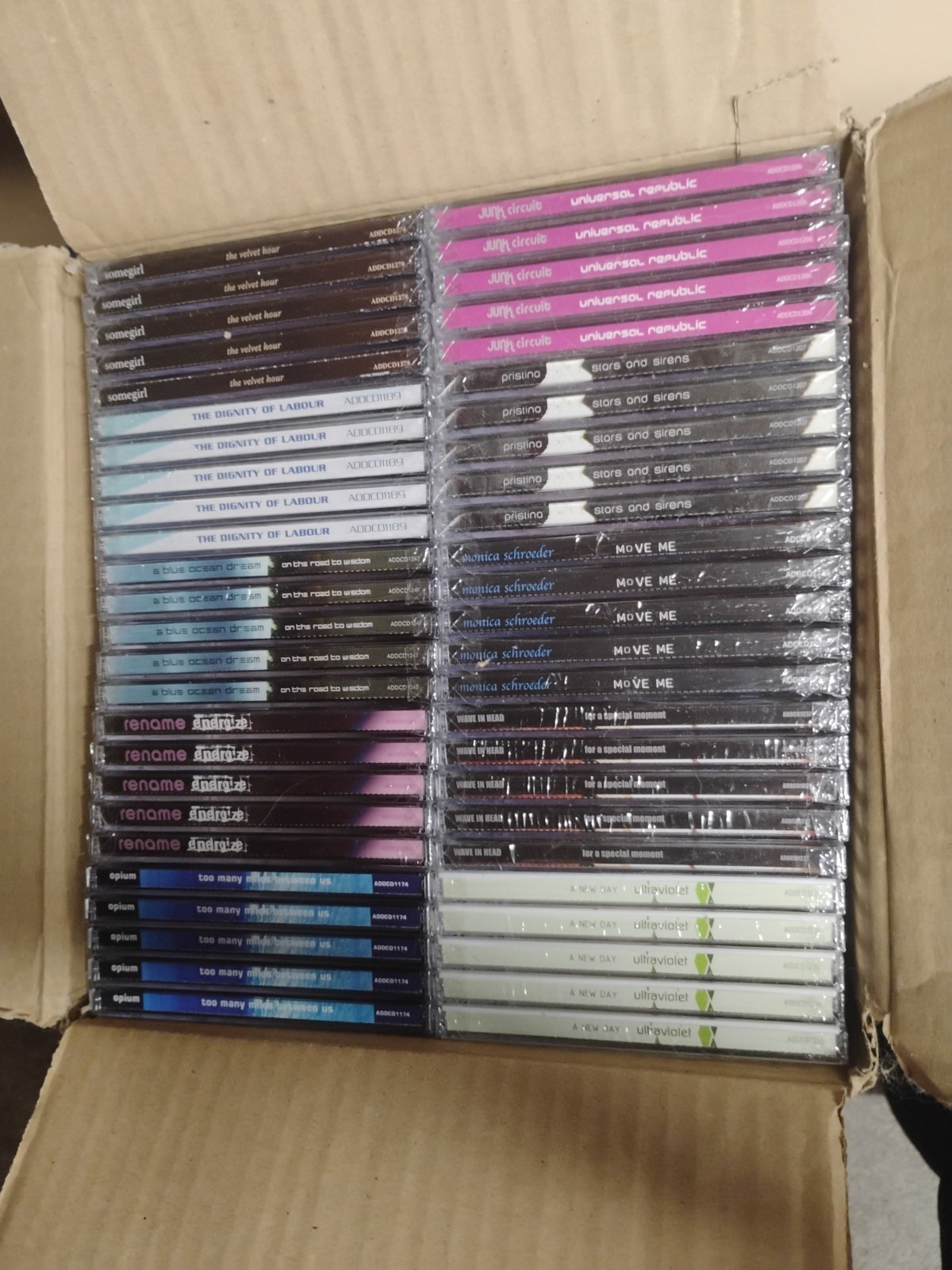 Bulk Lot Of 50 New Synthpop / New Wave CDs - 5 Each Of 10 Different Titles