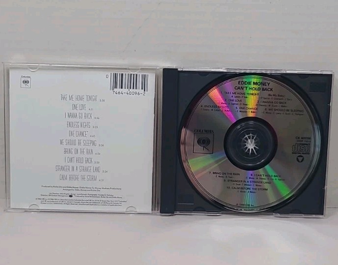 Eddie Money: Can't Hold Back - CD- 1986 "Take Me Home Tonight" I Wanna Go Back