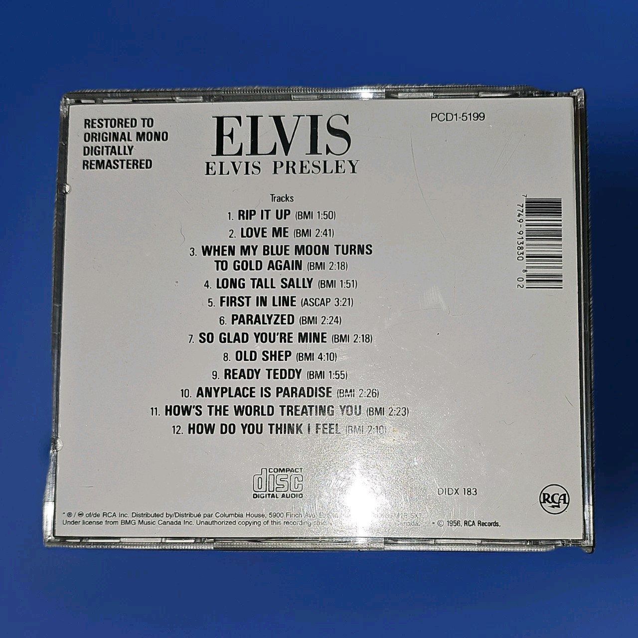 Elvis Presley Elvis Digitally Remastered CD RCA Records 1956 PCD1-5199