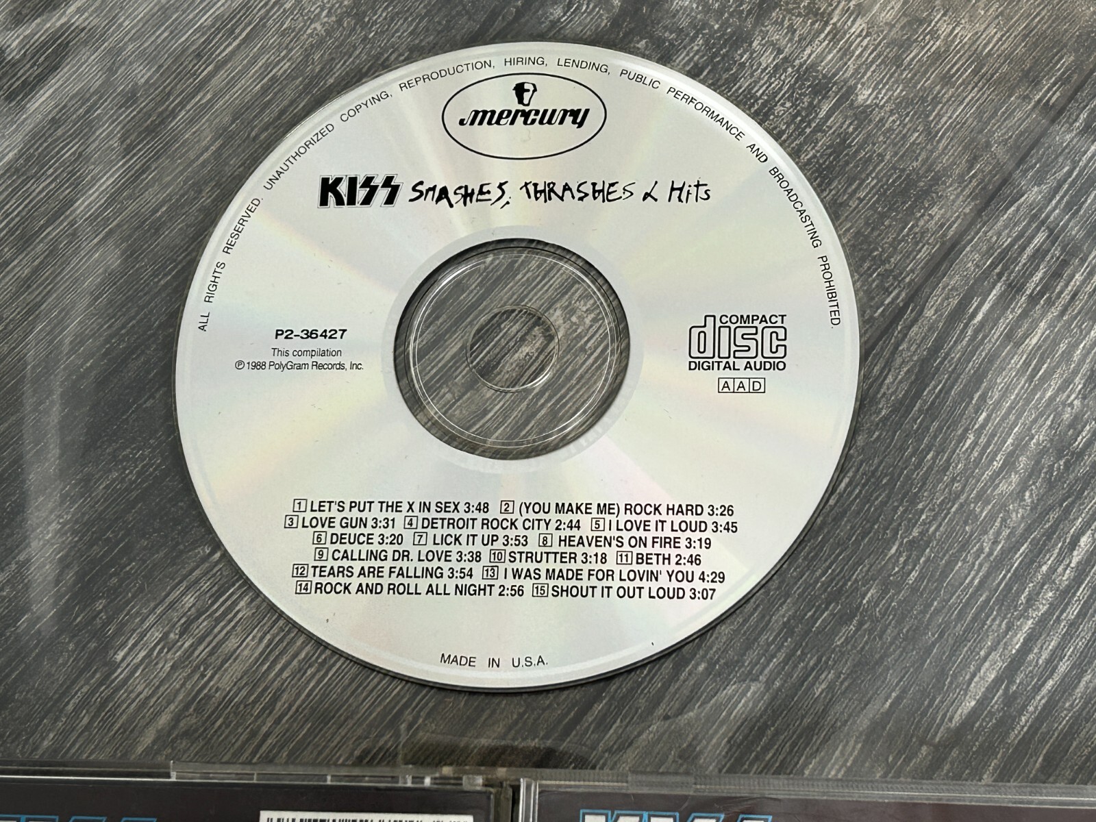 KISS CD Smashes Thrashes & Hits CRC USA Vintage Kiss Eric Carr Bruce Kulick