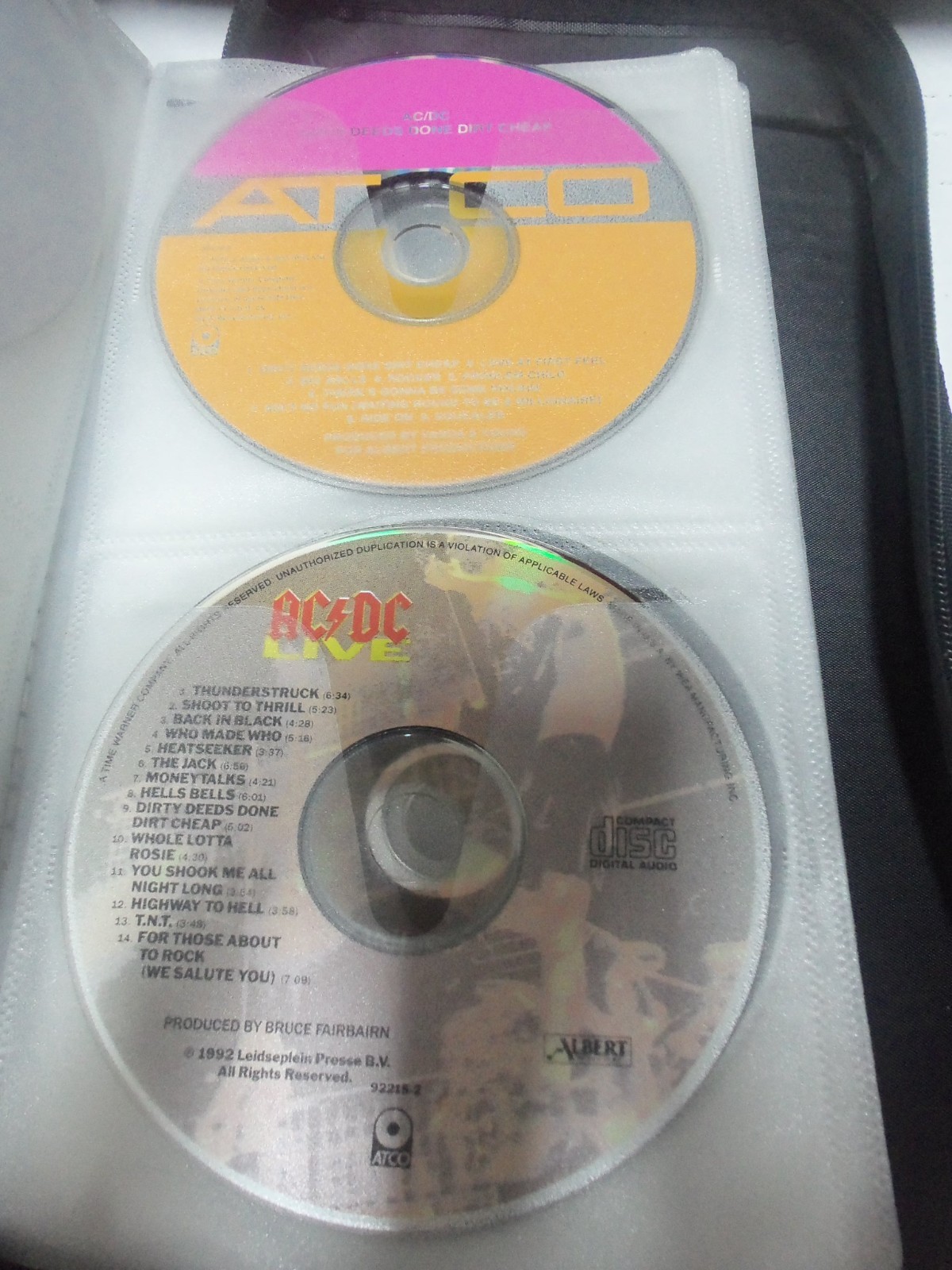 Lot Of 60 CD's in CASE: ROCK-METAL-PUNK: CRAMPS-EXODUS-SABBATH- GOV'T MULE-ACDC