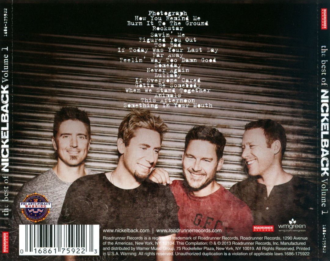 NICKELBACK - THE BEST OF NICKELBACK, VOL. 1 NEW CD