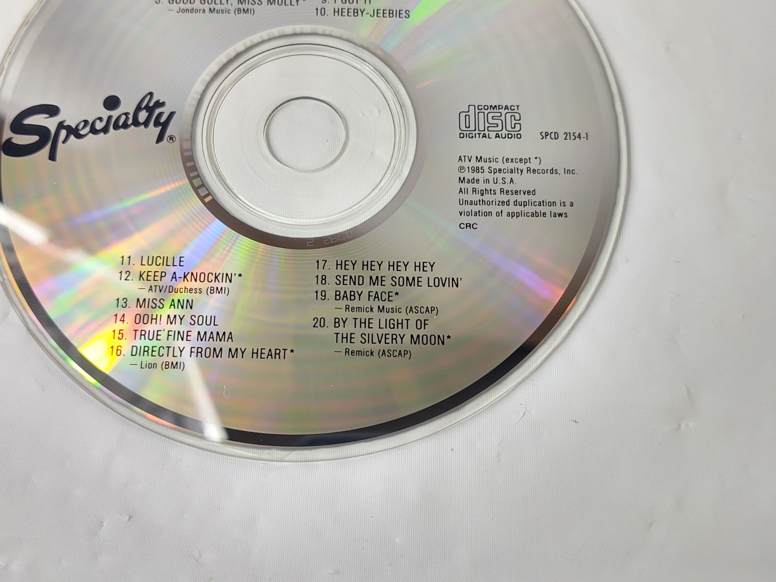 The Essential Little Richard CD 1985 Specialty Records USA Vintage Rock And Roll