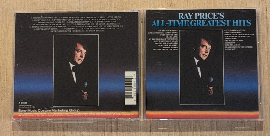 Ray Price All-Time Greatest Hits CD Sony Music