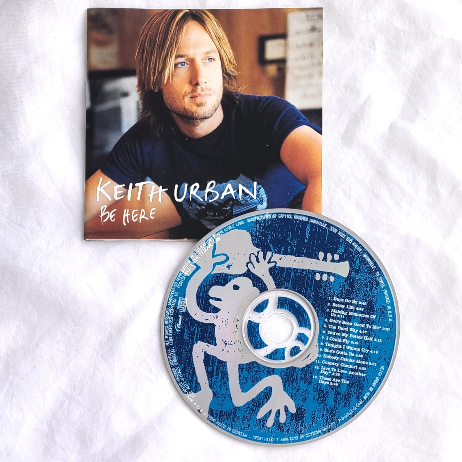 Lot of 2 KEITH URBAN CD's Golden Road (2002) Be Here (2005) Discs & Covers only