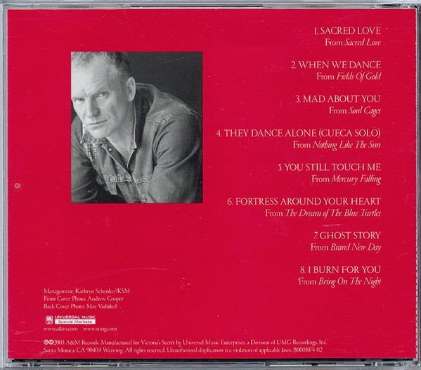 Sting - Songs Of Love (Victoria's Secret Exclusive) (CD) (Good Plus (G+)) - 3850