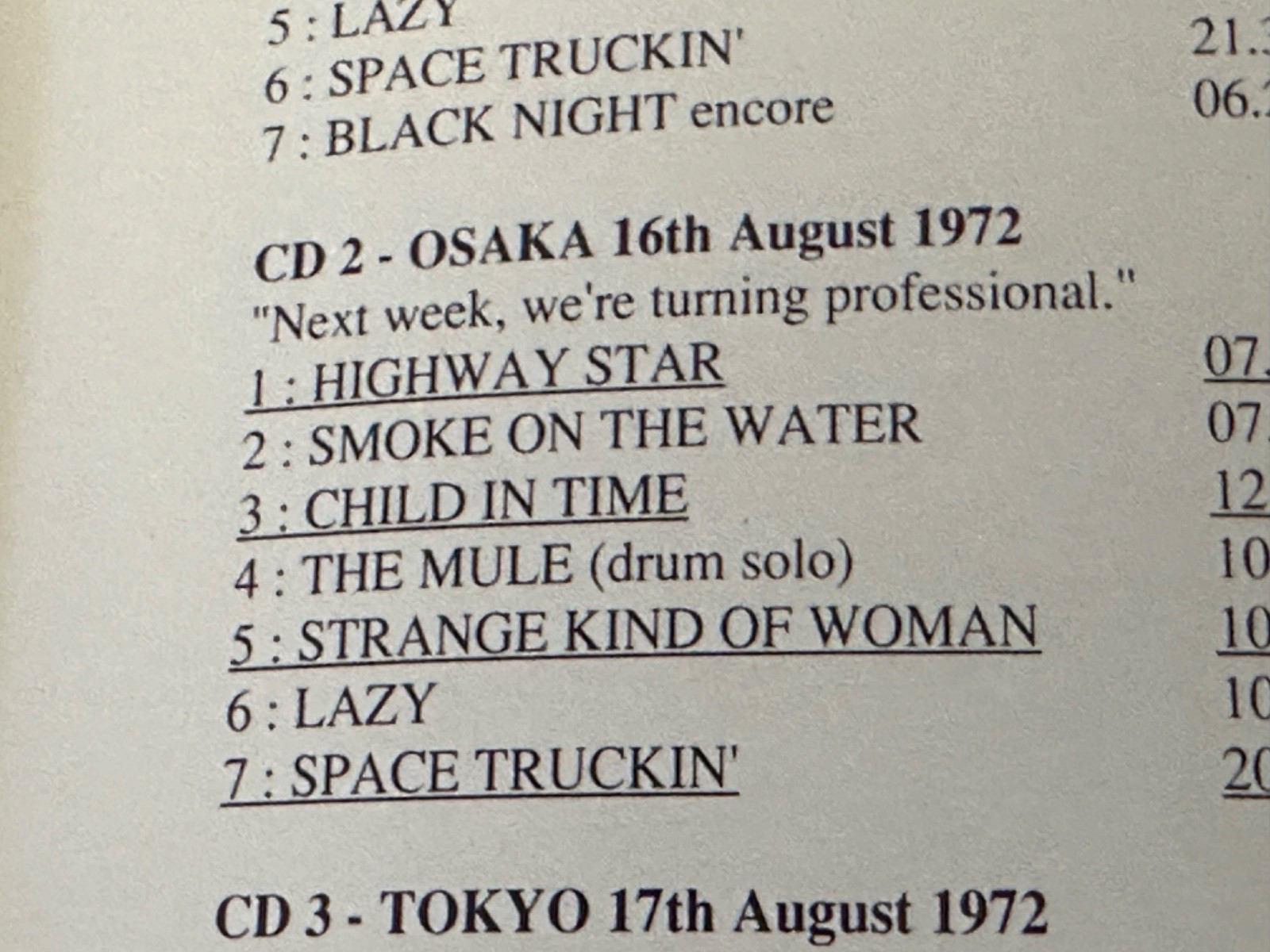 DEEP PURPLE - 3CD SET - LIVE IN JAPAN 1972 - EMI - IN A LARGE FAT CD BOX