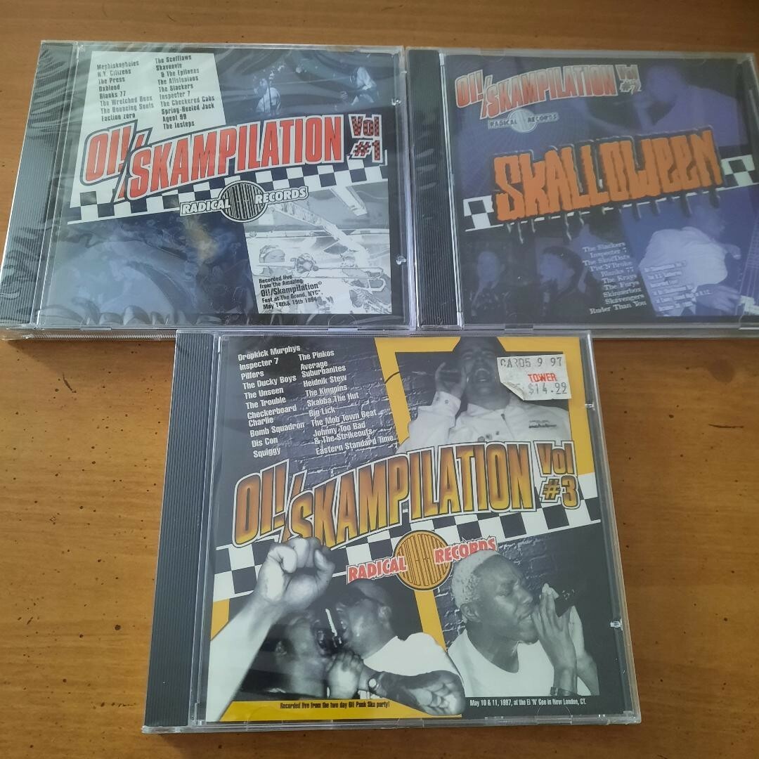Oi! Skampilation.Vol #1,#2, #3. Three discs. Brand New sealed CDs. Ships Fast!