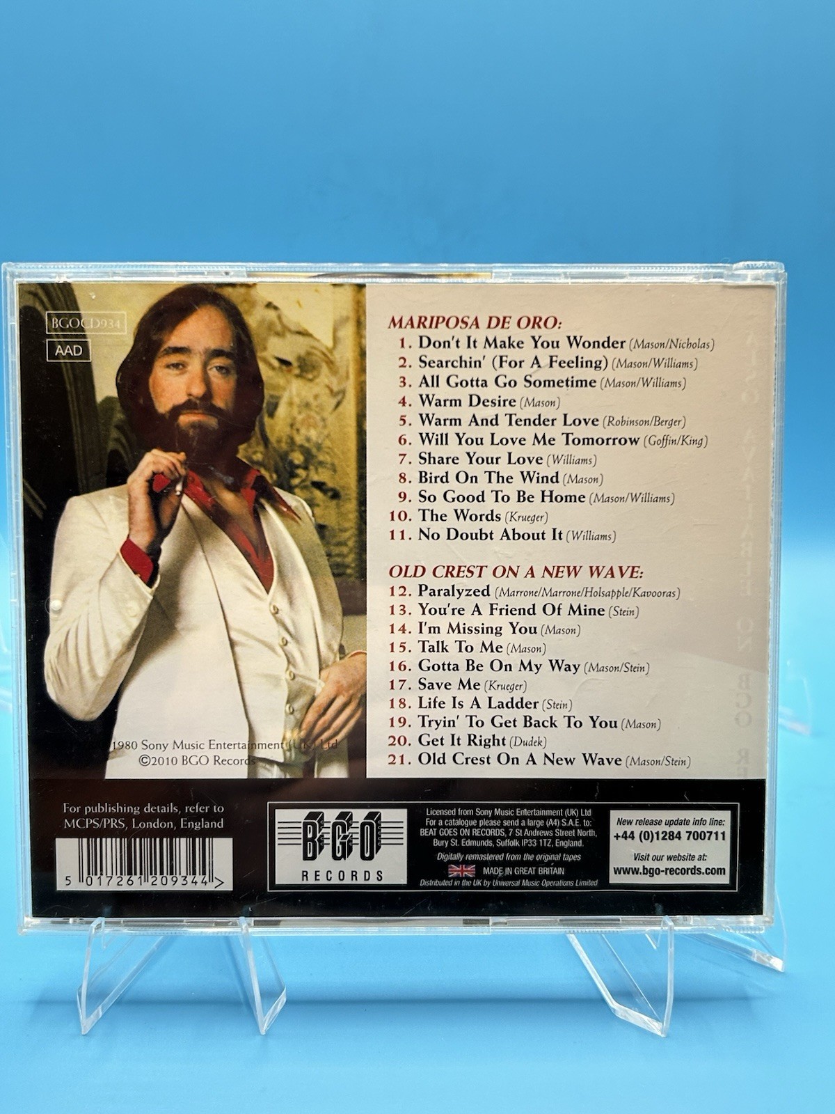 DAVE MASON - MARIPOSA DE ORO/OLD CREST ON NEW WAVE (CD 2010) NEW *21 TRACKS*