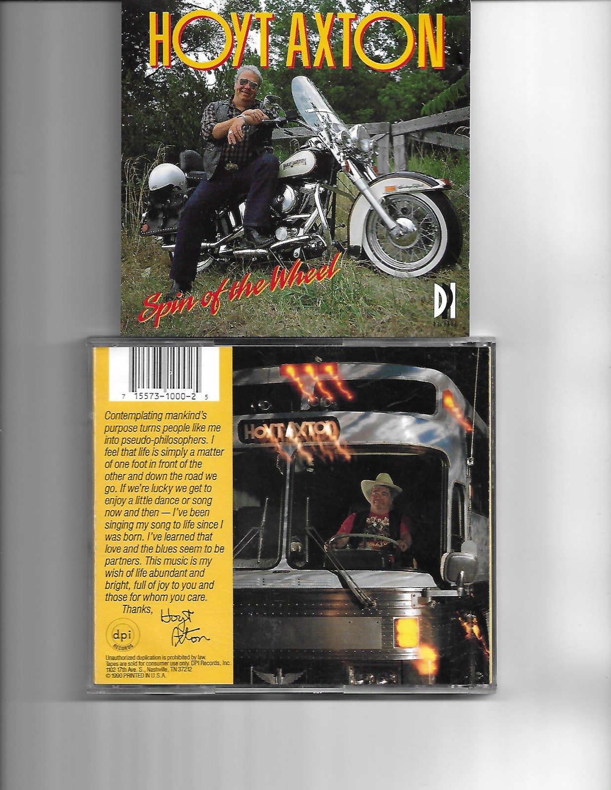 Hoyt Axton Spin Of The Wheel DPI CD 1990