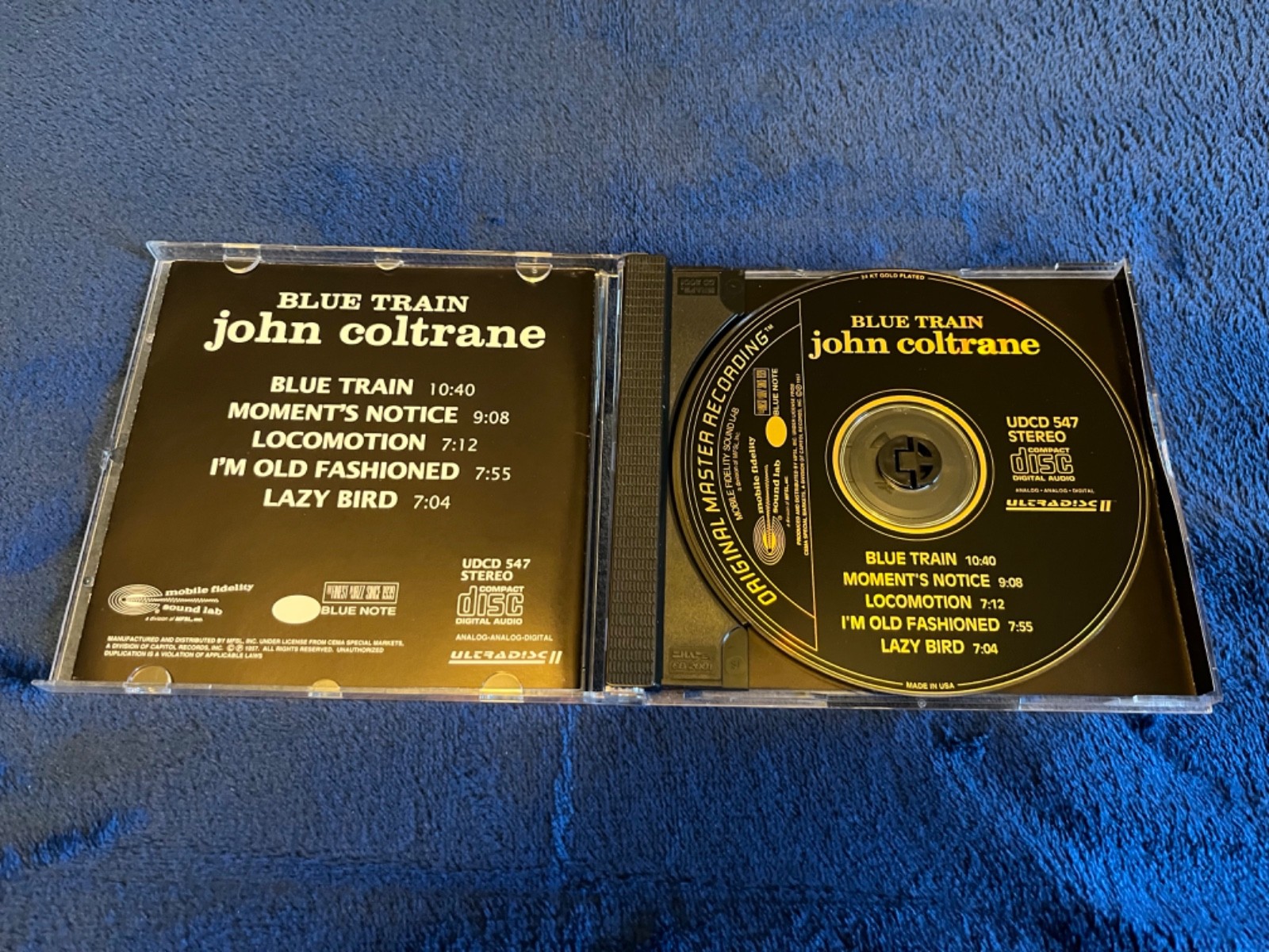 john coltrane BLUE TRAIN, ORIGINAL MASTER RECORDING ULTRA DISC GOLD