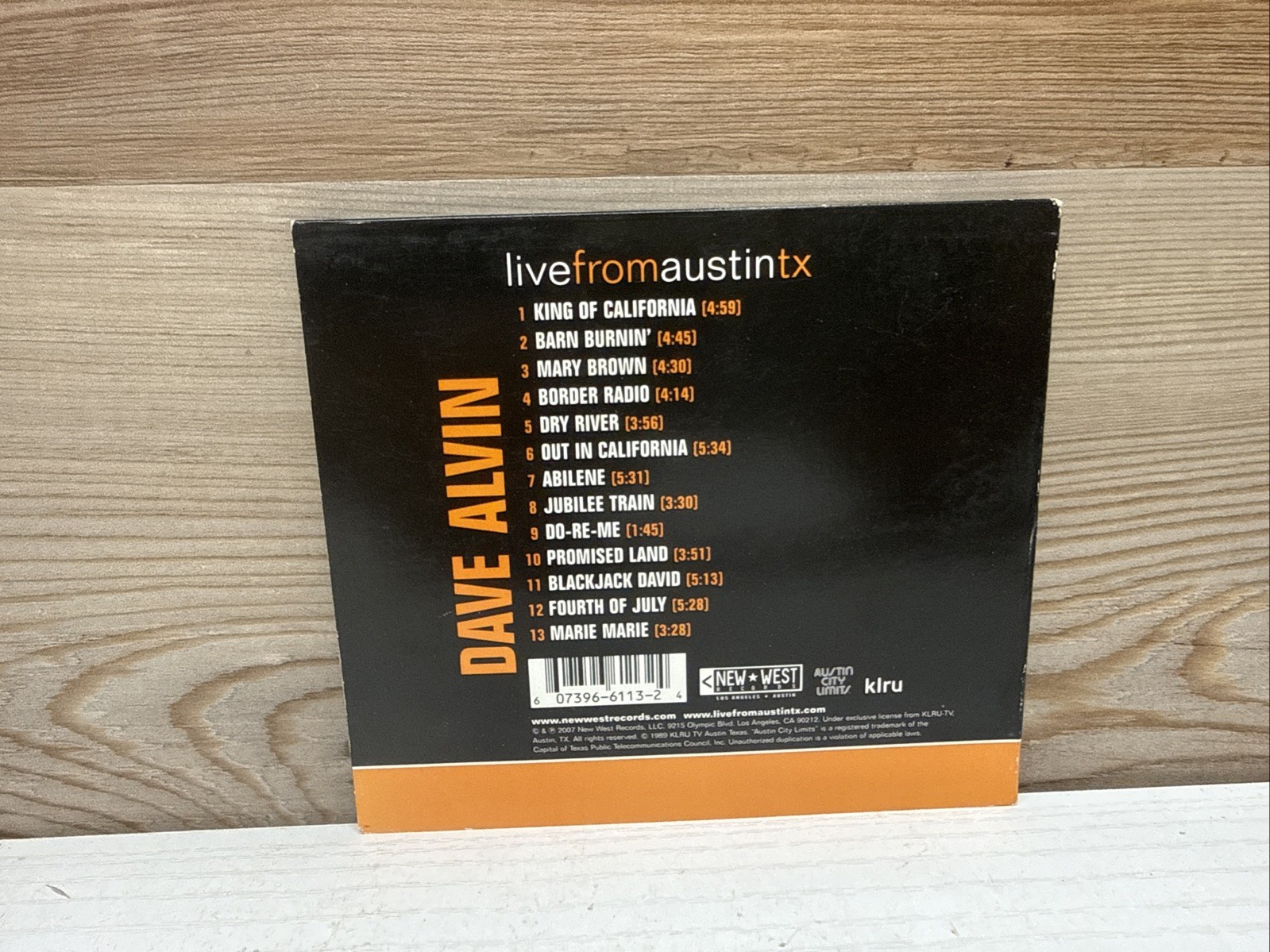 Dave Alvin - Live From Austin Tx CD 2007 New West Records Roots Rock