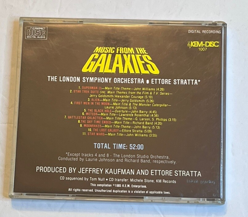 Music From The Galaxies CD 1985 KEM Tested