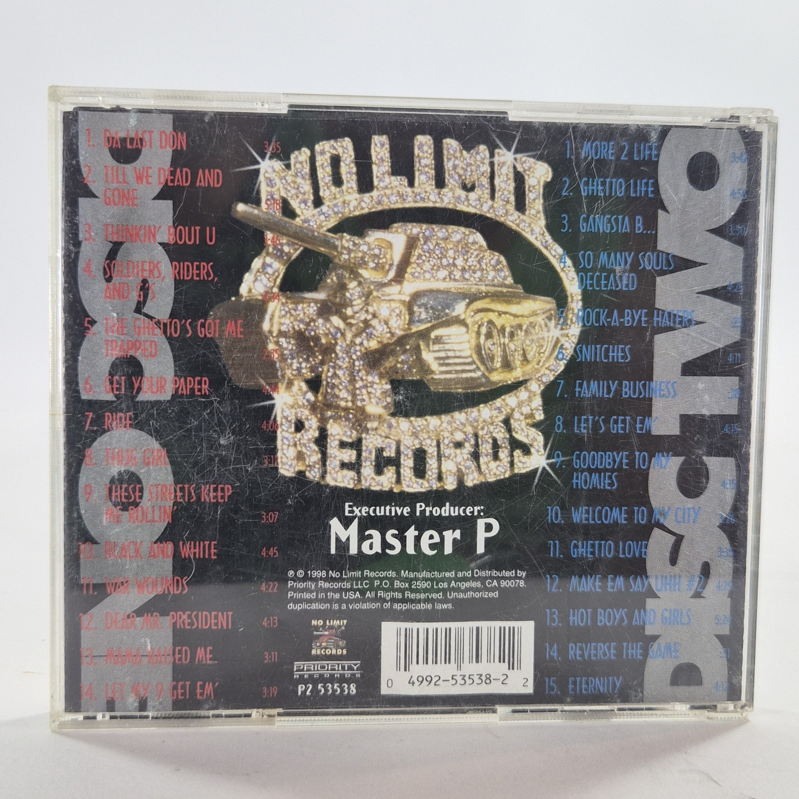Master P's "MP Da Last Don" 2 Disc Set Lenticular Cover Rare 1998