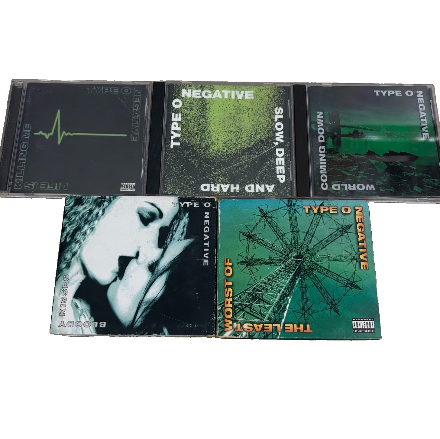 Mixed Lot Of 5 Type O Negative CDs Bloody Kisses Killing Me Coming Slow Deep