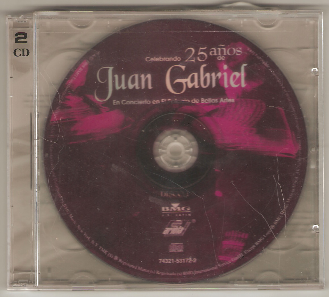 CELEBRANDO 25 ANOS DE JUAN GABRIEL EN CONCIERTO BMG 1998 2 CD IN JEWEL CASE VG+