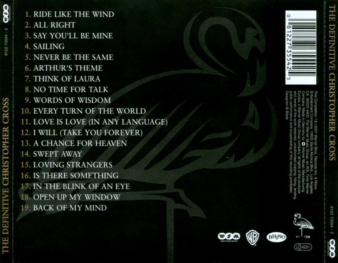 CHRISTOPHER CROSS - THE VERY BEST OF CHRISTOPHER CROSS NEW CD