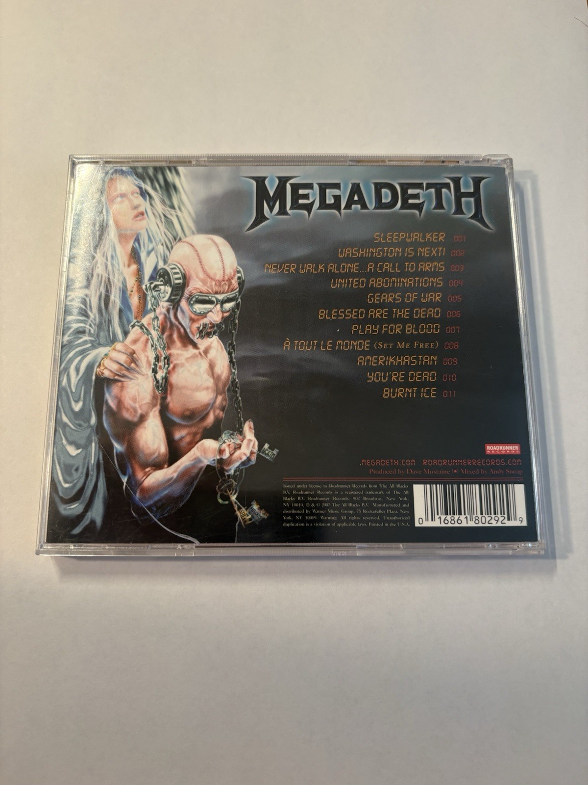 Megadeth United Abominations 2007 CD Roadrunner Heavy Metal Album Jewel Case