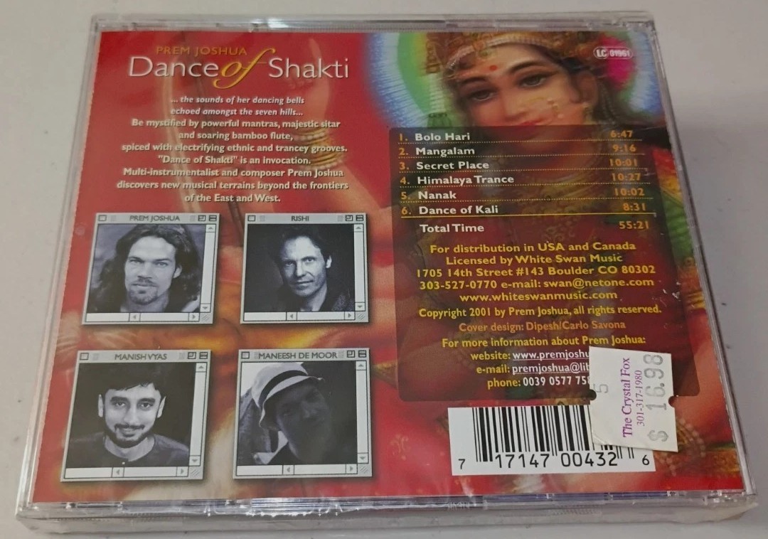 PREM JOSHUA Dance of Shakti CD 2001 White Swan Music NEW SEALED RARE OOP HTF