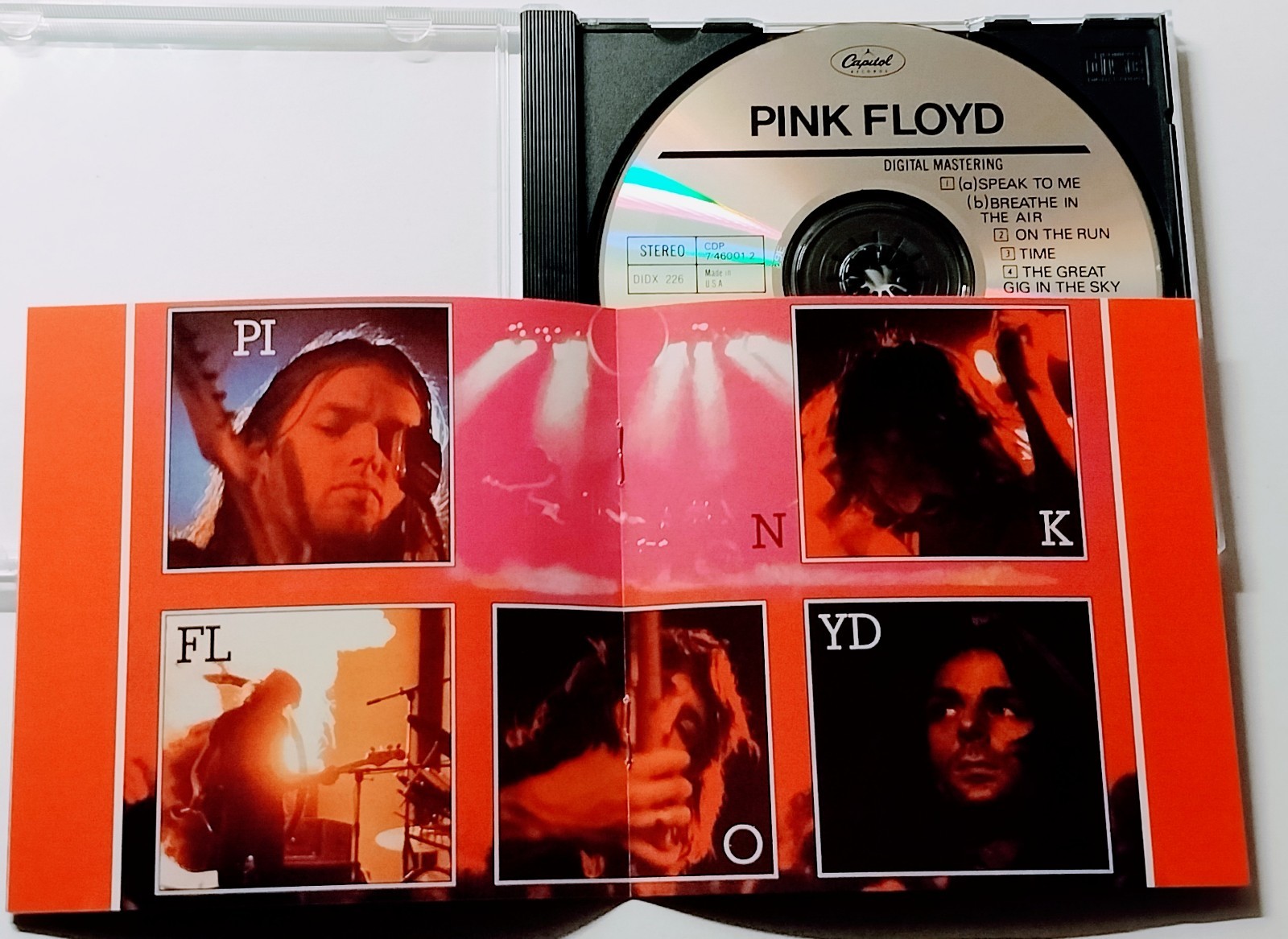 Pink Floyd Dark Side Of The Moon CD Capitol CDP 7 46001 2 DIDX 226