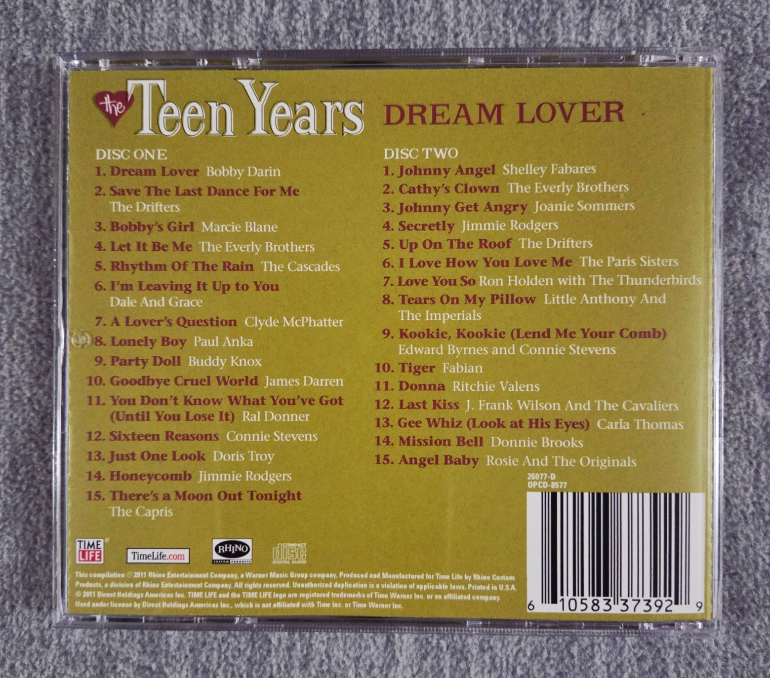 The Teen Years Dream Lover CD 2-disc 2011 Rhino Time-Life