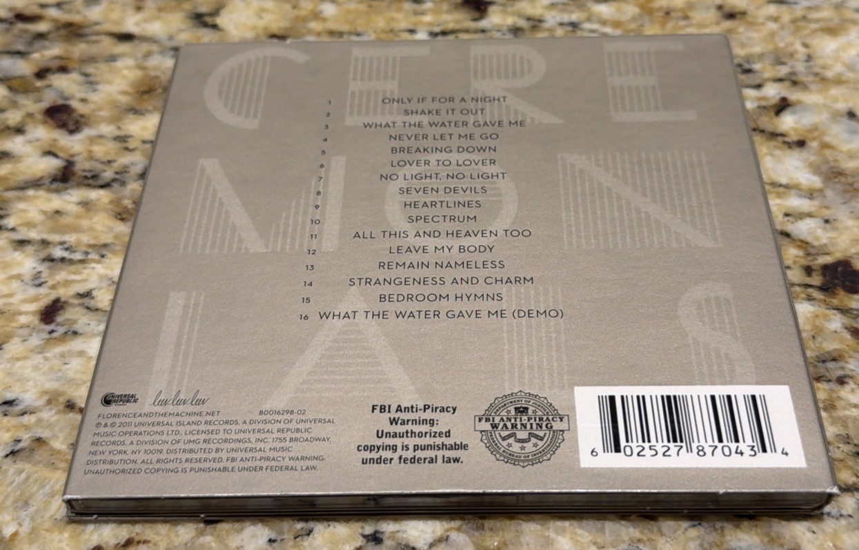 FLORENCE + THE MACHINE- CEREMONIALS CD DIGIPAK 2011 UNIVERSAL